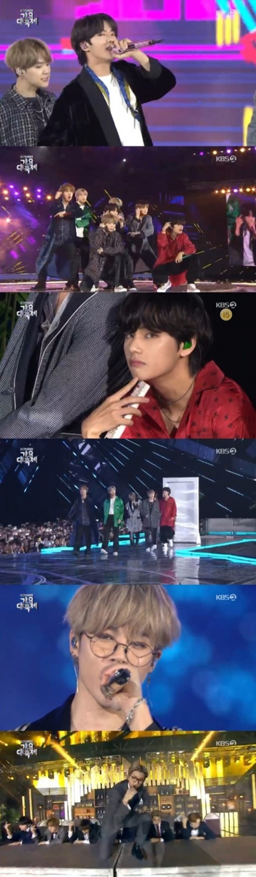 방탄소년단. /사진=KBS '가요대축제' 방송화면 캡처