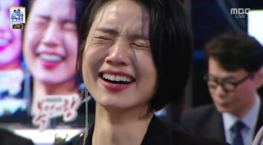 안영미 오열. /사진=MBC 연예대상 방송 캡처  