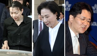 (왼쪽부터) 조현아 전 대한항공 부사장, 이명희 정석기업 고문, 조원태 한진그룹 회장. /사진=머니투데이 DB