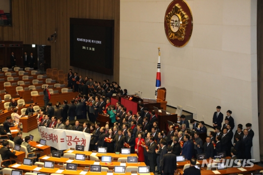 문희상 의장, '공수처법' 상정 본회의 개의 선언(속보)