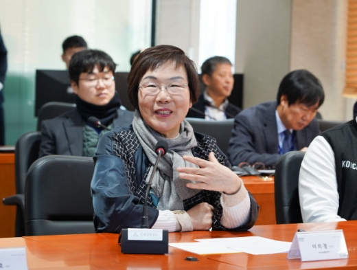 코이카가 31일 개최한 종합안전상황실 개소식에서 이미경 코이카 이사장이 인사말을 하고 있다. /사진=코이카