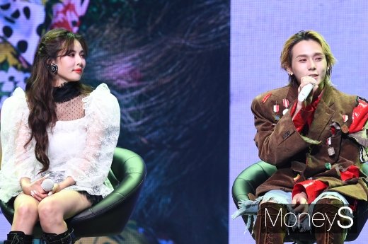공개열애 중인 아이돌 커플 현아(왼쪽)와 던. /사진=장동규 기자