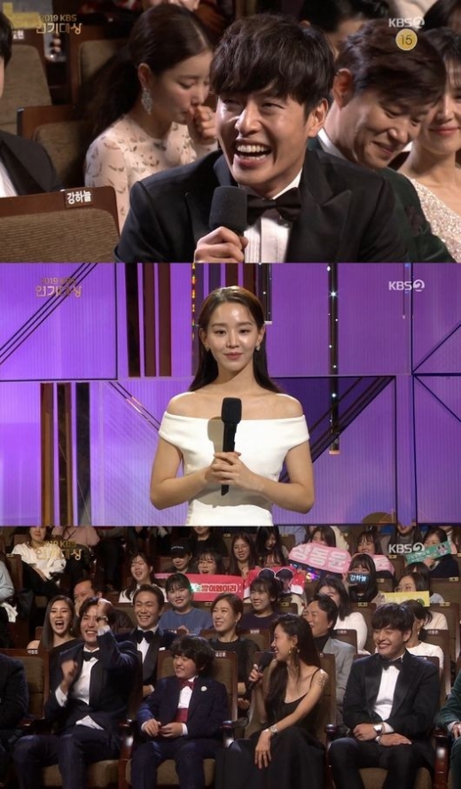 신혜선 강하늘. /사진=KBS 연기대상 방송캡처
