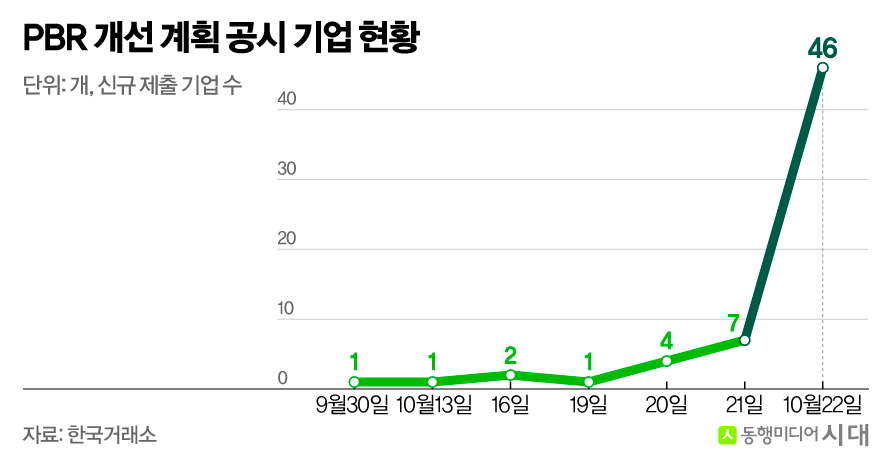 PBR 낮은 종목 다음달 2일 공개…62개사 개선계획 냈다